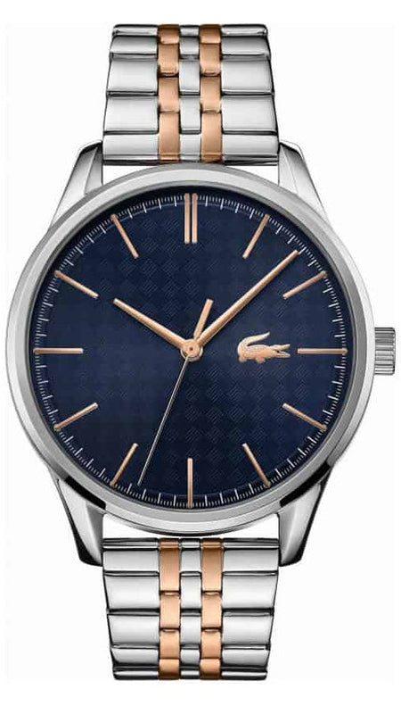 Lacoste Vienna Blue Dial Two Tone Steel Strap Watch for Men - 2011048 Authentic Buy Shop Now