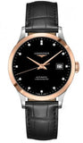 Longines Record Black Dial Black Leather Strap Watch for Men - L2.821.5.57.2 Authentic Buy Shop Now