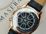 Maserati Traguardo Chronograph Black Dial Black Leather Strap Watch For Men - R8871612002 Authentic Buy Shop Now