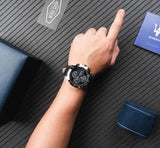Maserati Ingegno Chronograph Black Dial Black Leather Strap Watch For Men - R8871619004 Authentic Buy Shop Now