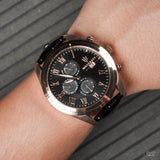 Maserati Traguardo Chronograph Black Dial Black Leather Strap Watch For Men - R8871612002 Authentic Buy Shop Now