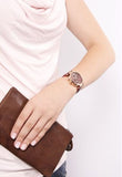 Michael Kors Sawyer Maroon Dial Maroon Leather Strap Watch for Women - MK2426 Authentic Buy Shop Now