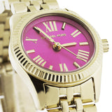 Michael Kors Lexington Quartz Pink Dial Gold Steel Strap Watch For Women - MK3270 Authentic Buy Shop Now