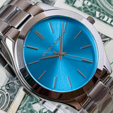 Michael Kors Runway Blue Dial Silver Steel Strap Watch for Women - MK3292 Authentic Buy Shop Now