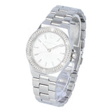 Michael Kors Lennox Three Hand Silver Dial Silver Steel Strap Watch For Women - MK7280 Authentic Buy Shop Now
