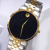 Movado Museum Classic Black Dial Two Tone Steel Strap Watch for Men - 0607200 Authentic Buy Shop Now