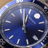 Movado Series 800 Blue Dial Silver Steel Strap Watch For Men - 2600137 Authentic Buy Shop Now