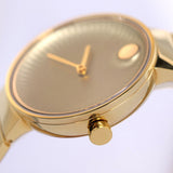 Movado Edge Gold Dial Gold Steel Strap Watch for Women - 3680014 Authentic Buy Shop Now