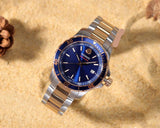 Movado Series 800 Blue Dial Two Tone Steel Strap Watch for Men - 2600149 Authentic Buy Shop Now