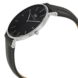 Daniel Wellington Classic Sheffield Black Dial Black Leather Strap Watch For Men - DW00100133 Authentic Buy Shop Now