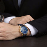 Emporio Armani Chronograph Midnight Blue Dial Blue Leather Strap Watch For Men - AR1862 Authentic Buy Shop Now