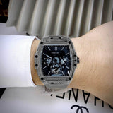Guess Phoenix Multifunction Black Dial Grey Silicone Strap Watch For Men - GW0203G9 Authentic Buy Shop Now