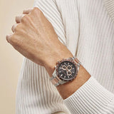 Michael Kors Layton Chronograph Black Dial Two Tone Steel Strap Watch For Men - MK8913 Authentic Buy Shop Now