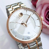 Movado 1881 Automatic Silver Dial Two Tone Steel Strap Watch For Men - 607063 Authentic Buy Shop Now