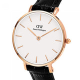 Daniel Wellington Classic Petite Reading White Dial Black Leather Strap Watch For Women - DW00100229 Authentic Buy Shop Now