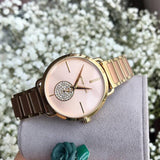 Michael Kors Portia Rose Gold Dial Two Tone Steel Strap Watch for Women - MK3706 Authentic Buy Shop Now
