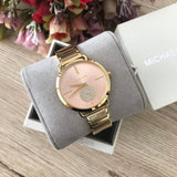 Michael Kors Portia Rose Gold Dial Two Tone Steel Strap Watch for Women - MK3706 Authentic Buy Shop Now