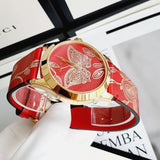 Gucci G Timeless Quartz Red Dial Red Leather Strap Watch For Women - YA1264054 Authentic Buy Shop Now