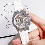 Guess Glitz Pride Limited Edition White Dial White Rubber Strap Watch for Women - GW0407L4 Authentic Buy Shop Now