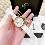Guess Marina Multifunction White Dial White Rubber Strap Watch for Women - W1025L5 Authentic Buy Shop Now
