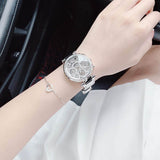 Guess Solstice Diamonds Silver Dial Silver Steel Strap Watch for Women - GW0403L1 Authentic Buy Shop Now