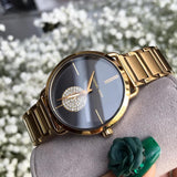 Michael Kors Portia Black Dial Gold Steel Strap Watch for Women - MK3788 Authentic Buy Shop Now