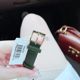 Michael Kors Mini Everest Crystals White Dial Green Leather Strap Watch for Women - MK4720 Authentic Buy Shop Now