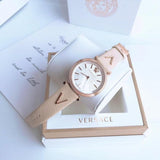 Versace V-Twist White Dial White Leather Strap Watch for Women - VELS00419 Authentic Buy Shop Now