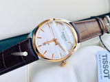 Tissot T Classic PR 100 Quartz White Dial Brown Leather Strap Watch for Men - T101.410.26.031.00 Authentic Buy Shop Now