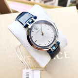 Versace Olympo Gleam White Dial Green Leather Strap Watch for Women - VAN020016 Authentic Buy Shop Now