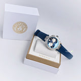 Versace Aion Chronograph Blue Dial Blue Leather Strap Watch for Men - VE1D01220 Authentic Buy Shop Now