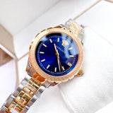 Versace Hellenyium Blue Dial Two Tone Steel Strap Watch for Women - V12060017 Authentic Buy Shop Now