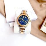 Versace Hellenyium Blue Dial Two Tone Steel Strap Watch for Women - V12060017 Authentic Buy Shop Now