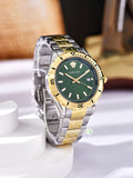 Versace Hellenyium Quartz Green Dial Two Tone Steel Strap Watch For Men - VE3A00720 Authentic Buy Shop Now