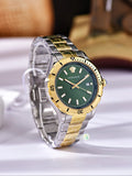 Versace Hellenyium Quartz Green Dial Two Tone Steel Strap Watch For Men - VE3A00720 Authentic Buy Shop Now