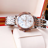Versace Sport Tech Chronograph While Dial Two Tone Steel Strap Watch for Men - VELT00319 Authentic Buy Shop Now