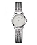 Calvin Klein Minimal White Dial Silver Mesh Bracelet Watch for Women - K3M2312Y Authentic Buy Shop Now