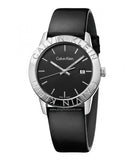 Calvin Klein Steady Black Dial Black Leather Strap Watch for Women - K7Q211C1 Authentic Buy Shop Now