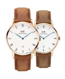 Daniel Wellington Dapper Durham White Dial Brown Leather Strap Watch For Men - DW00100115 Authentic Buy Shop Now