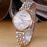 Emporio Armani Retro Silver Dial Two Tone Steel Strap Watch For Men - AR1677 Authentic Buy Shop Now