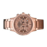 Emporio Armani Classic Rose Gold Chronograph Steel Strap Watch For Men - AR2452 Authentic Buy Shop Now