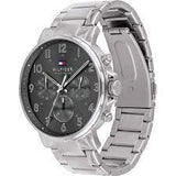 Tommy Hilfiger Chronograph Grey Dial Silver Steel Strap Watch for Men - 1710382 Authentic Buy Shop Now