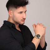 Maserati Successo Black Dial Gold Stainless Steel Watch For Men - R8873645002 Authentic Buy Shop Now