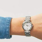 Guess Park Ave White Dial Silver Steel Strap Watch for Women - W0767L1 Authentic Buy Shop Now