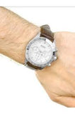 Hugo Boss Ikon White Dial Brown Leather Strap Watch for Men - 1513175 Authentic Buy Shop Now