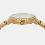 Michael Kors Sage Three-Hand Mother of Pearl White Dial Gold Steel Strap Watch for Women - MK4805 Authentic Buy Shop Now