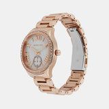 Michael Kors Sage Three-Hand Mother of Pearl White Dial Rose Gold Steel Strap Watch for Women - MK4806 Authentic Buy Shop Now