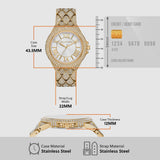 Michael Kors Camille Three-Hand Crystals White Dial Gold Steel Strap Watch for Women - MK4800 Authentic Buy Shop Now