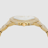 Michael Kors Camille Three-Hand Crystals White Dial Gold Steel Strap Watch for Women - MK4800 Authentic Buy Shop Now