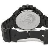 Diesel Mega Chief Chronograph Black Dial Black Steel Strap Watch For Men - DZ4355 Authentic Buy Shop Now